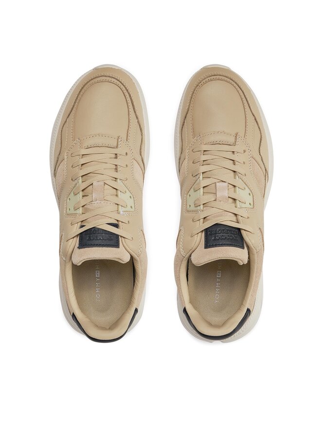 Tommy Hilfiger Снікерcи Tommy Hilfiger Modern Runner Premium Lth FM0FM04879 Бежевий