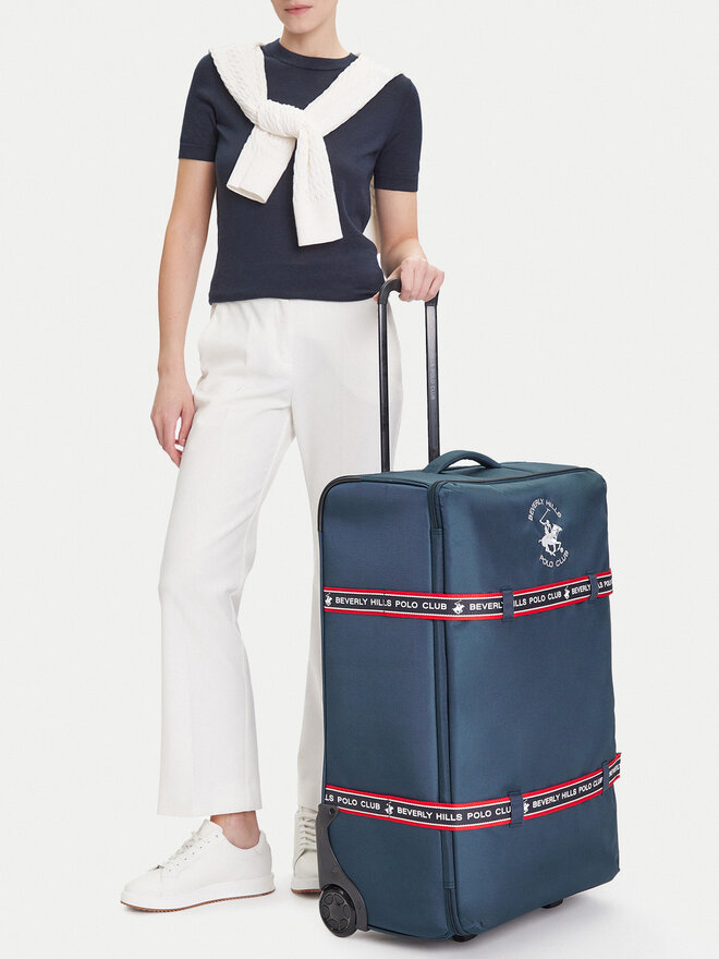 Beverly Hills Polo Club Großer Koffer Beverly Hills Polo Club BHPC-WAL-001-L Dunkelblau