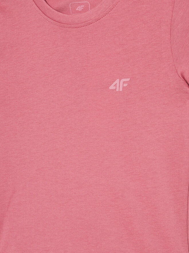 4F 4F Marškinėliai 4FJWMM00TTSHF1658 Rožinė Slim Fit