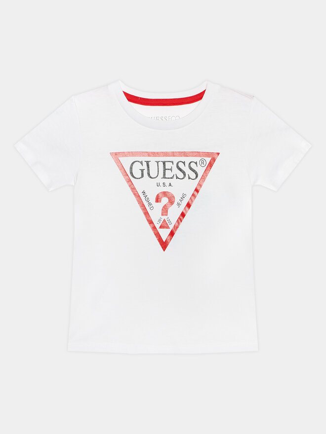 Guess Guess Marškinėliai N73I55 K8HM0 Balta Regular Fit