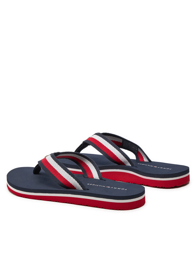 Tommy Hilfiger Zehentrenner Tommy Hilfiger Corporate Beach Sandal FW0FW07986 Bunt