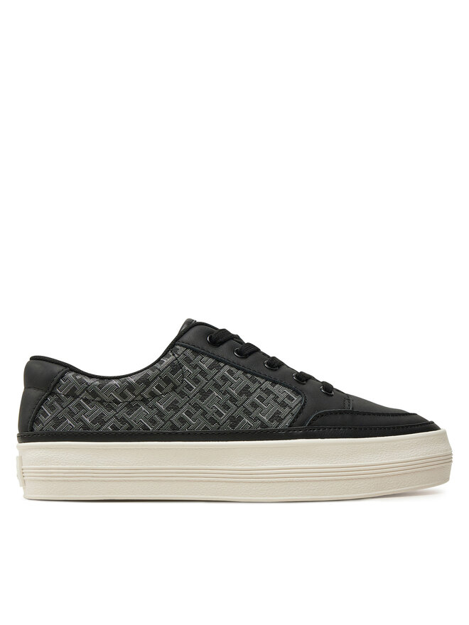 Tommy Hilfiger Сникърси Tommy Hilfiger Vulc Leather Sneaker Monogram FW0FW08331 Черен