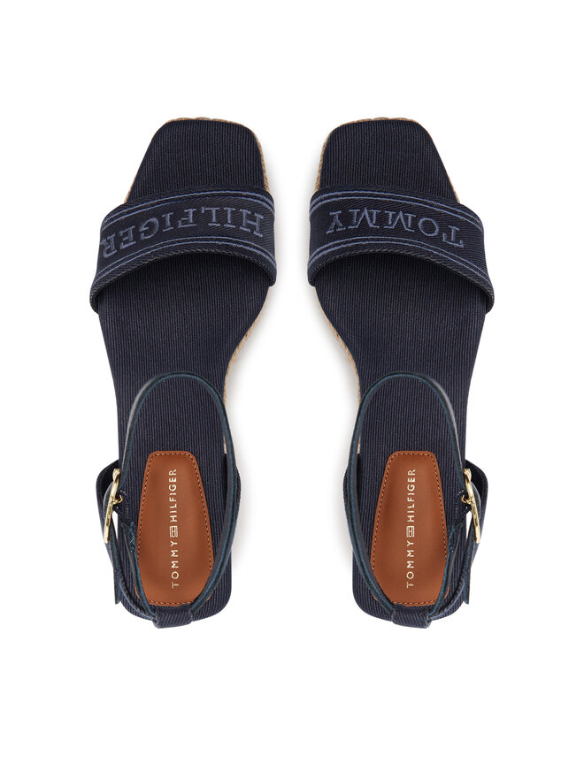 Tommy Hilfiger Espadryle Tommy Hilfiger Tommy Hilfiger Espad Mid Wedge FW0FW08805 Granatowy