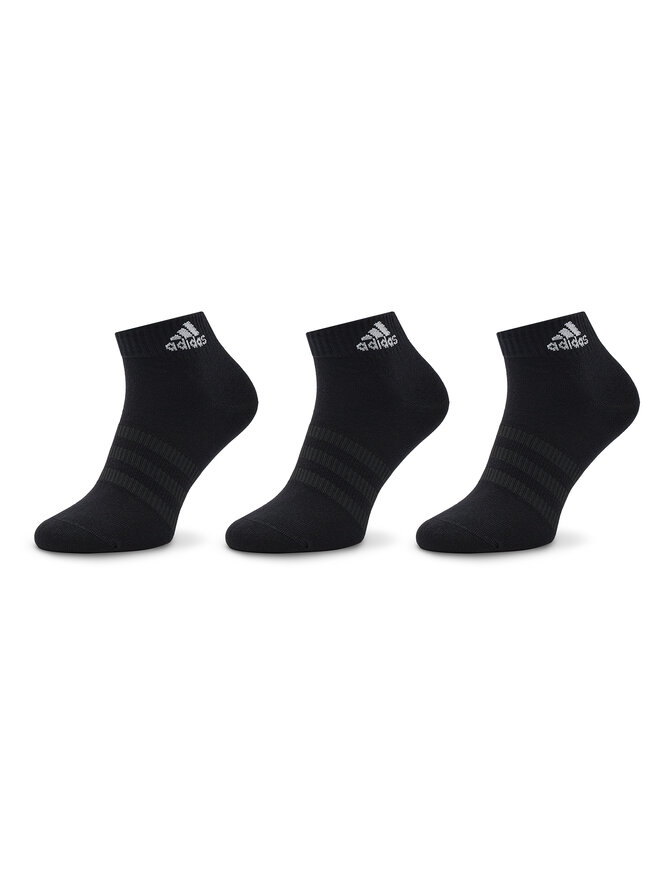 adidas Zestaw 3 par niskich skarpet unisex adidas Thin and Light Ankle Socks 3 Pairs IC1282 Czarny