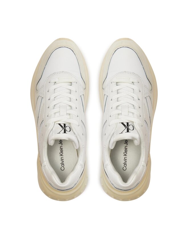 Calvin Klein Jeans Сникърси Calvin Klein Jeans Chunky Run Low Laceup Dip Wn YW0YW01049 Бял