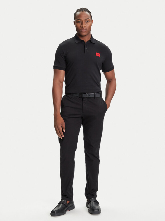 HUGO Hugo Polo Dereso222 50466202 Μαύρο Slim Fit