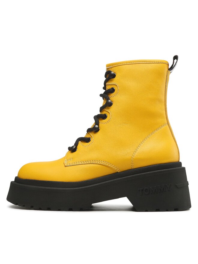 Tommy Jeans Ботильйони Tommy Jeans Lace Up Chunky EN0EN02057 Жовтий