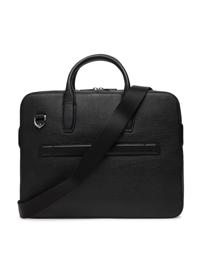Tommy Hilfiger Porta PC Tommy Hilfiger Th Business Leather Computer Bag AM0AM13642 Nero