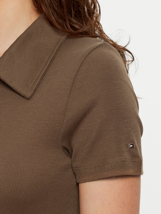 Tommy Hilfiger Tommy Hilfiger Poloshirt WW0WW44446 Braun Slim Fit