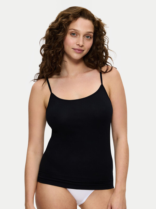 Triumph Triumph Τοπ Sense Of Cotton 10224958 Μαύρο Slim Fit