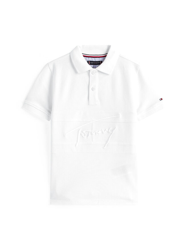 Tommy Hilfiger Tommy Hilfiger Poloshirt Flag KB0KB09714 Weiß Regular Fit