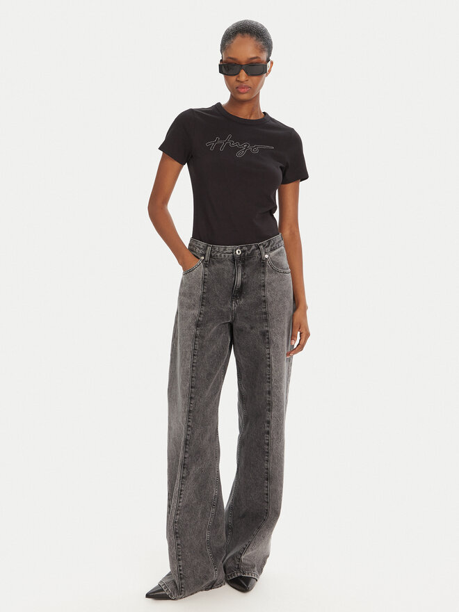 HUGO HUGO Camiseta Deloris 50532137 Negro Regular Fit