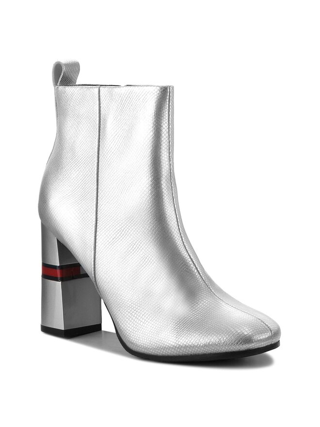 Tommy Jeans Stiefeletten Tommy Jeans Crackled Metallic He EN0EN00280 Silberfarben