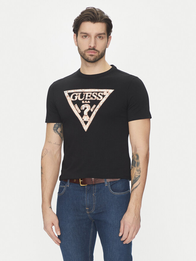 Guess Guess T-Shirt M5GI06I3Z14 Μαύρο Regular Fit