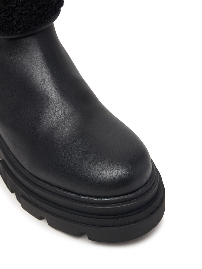 Tommy Hilfiger Stiefeletten Tommy Hilfiger Shearling Fold Chunky Ankle Boot FW0FW09677 Schwarz