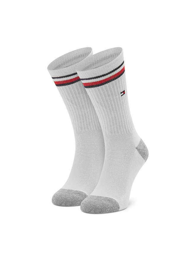 Tommy Hilfiger Zestaw 2 par wysokich skarpet dziecięcych Tommy Hilfiger 100001500 Biały