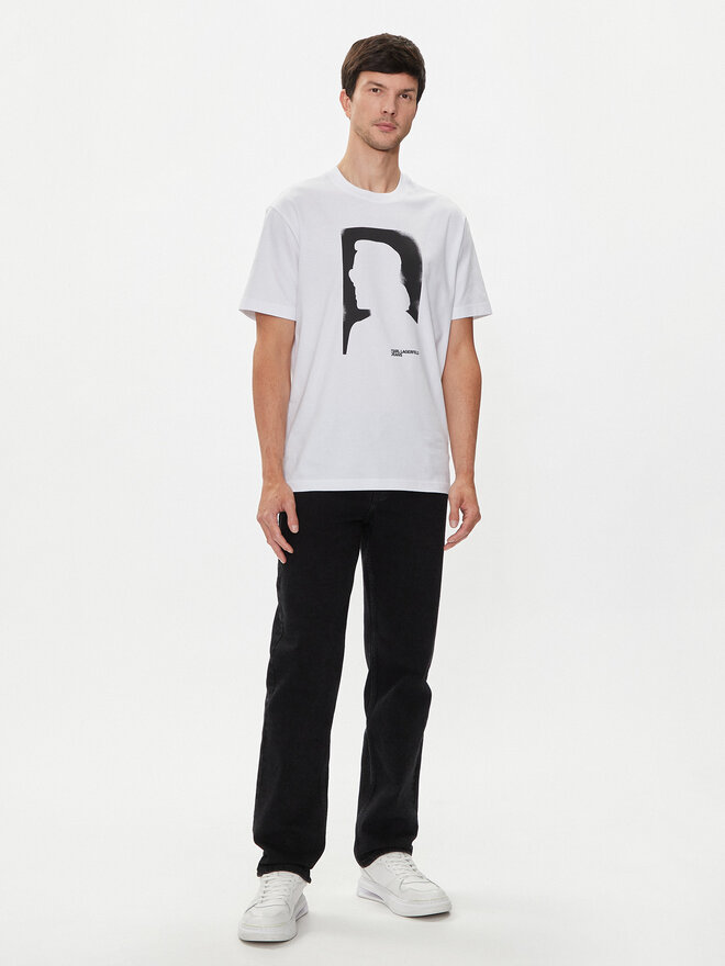 Karl Lagerfeld Jeans Karl Lagerfeld Jeans Camiseta 245D1709 Blanco Regular Fit