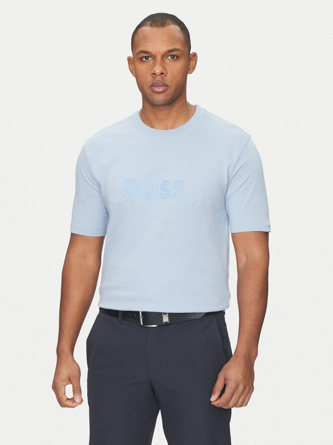 BOSS BOSS Camiseta 50531271 Celeste Regular Fit