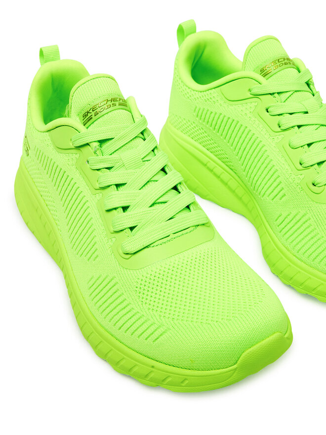 Skechers Sneakersy Skechers Bobs Squad Chaos-coo 117216/LIME Zielony