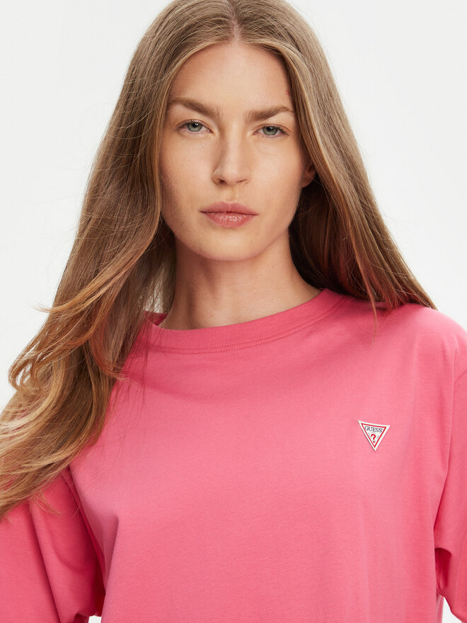 Guess Jeans Guess Jeans T-shirt W4YI05 K8HM0 Ružičasta Boxy Fit