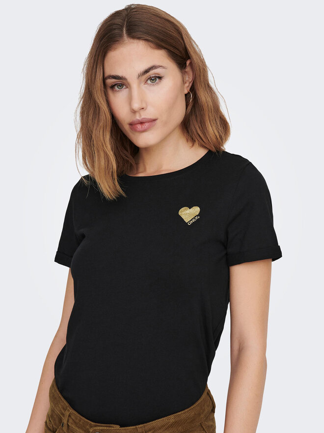 ONLY ONLY Marškinėliai Kita 15244714 Juoda Regular Fit