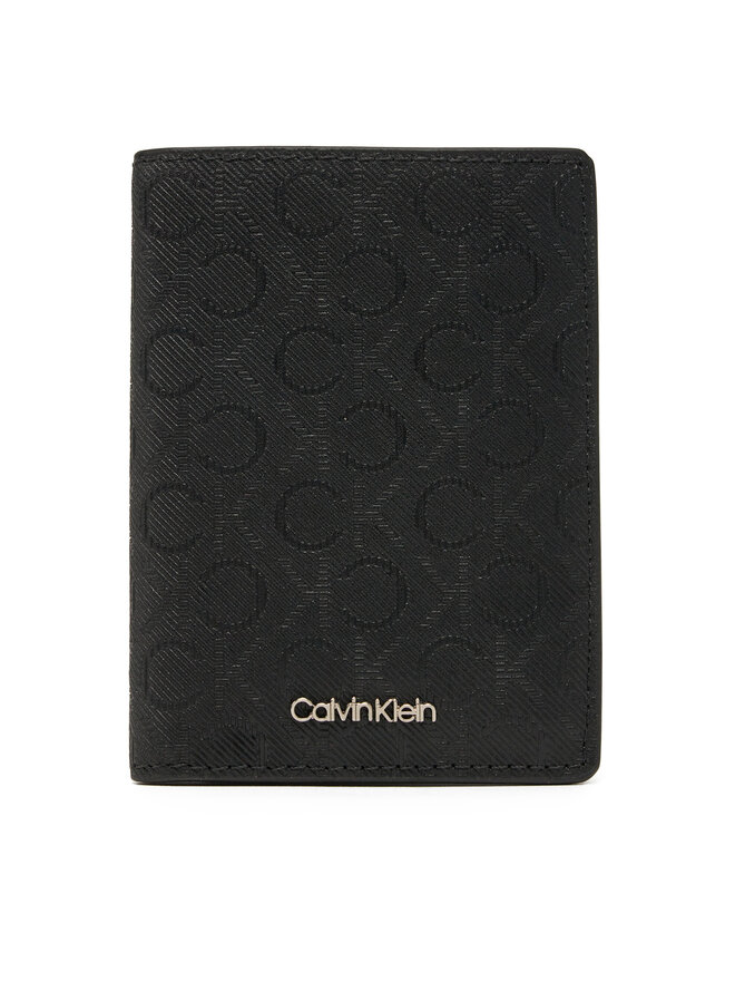 Calvin Klein Velika moška denarnica Calvin Klein Ck Must Mono Bifold 7cc W/Coi K50K512686 Črna