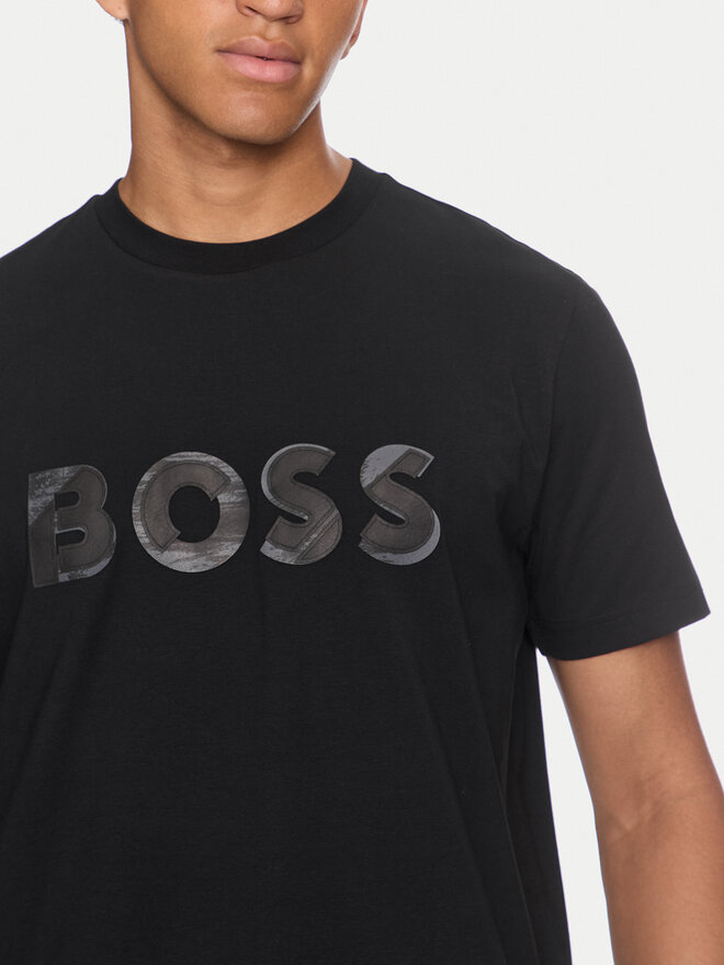 BOSS Boss Marškinėliai Jagged 1 50519365 Juoda Relaxed Fit