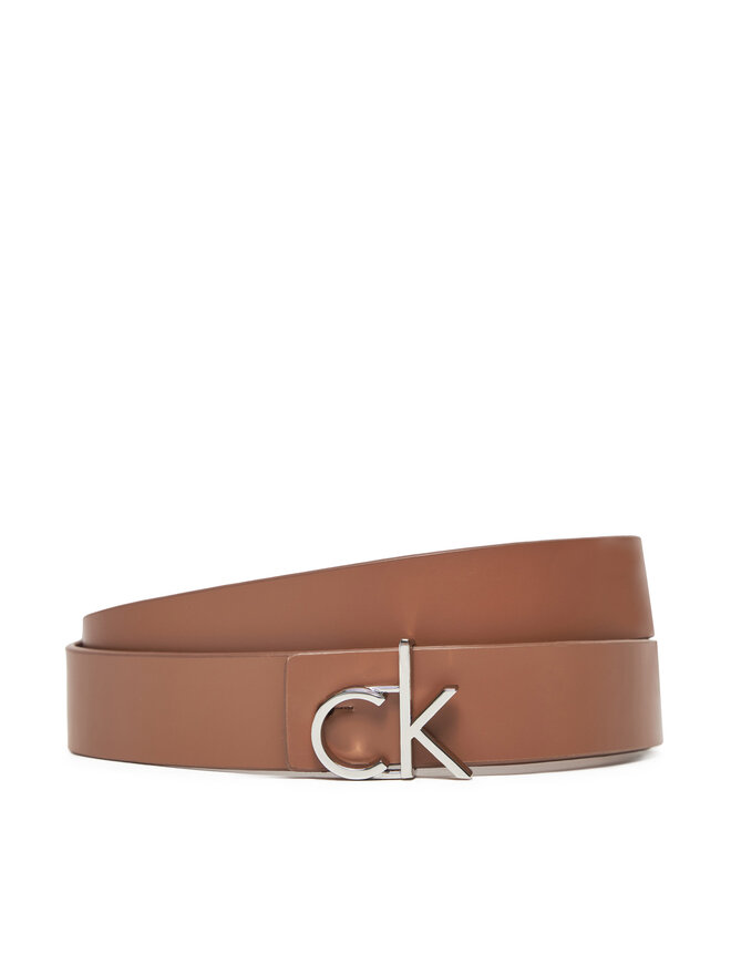 Calvin Klein Pasek Damski Calvin Klein Ck Logo Reversible Belt 3.0 K60K613074 Brązowy