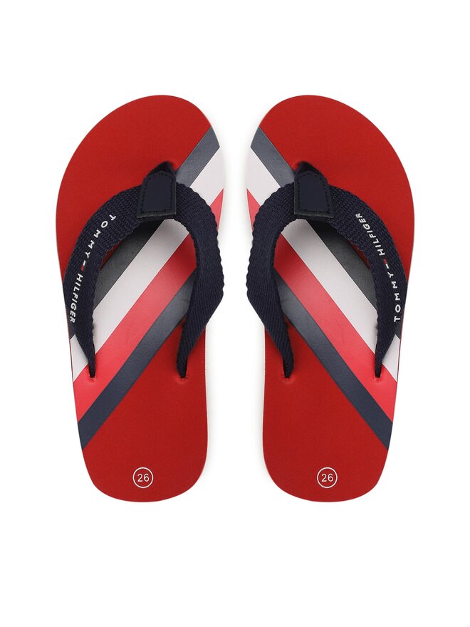 Tommy Hilfiger Джапанки Tommy Hilfiger Stripes Flip Flop T3B8-32920-0058 M Тъмносин