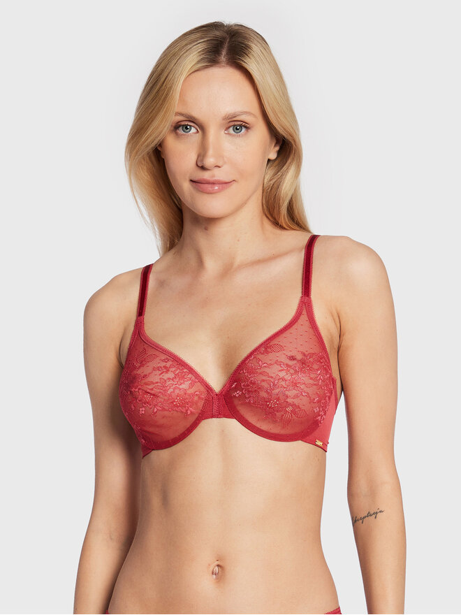 Gossard Gossard Melltartó alsó huzallal Lace Sheer 13001 Rózsaszín