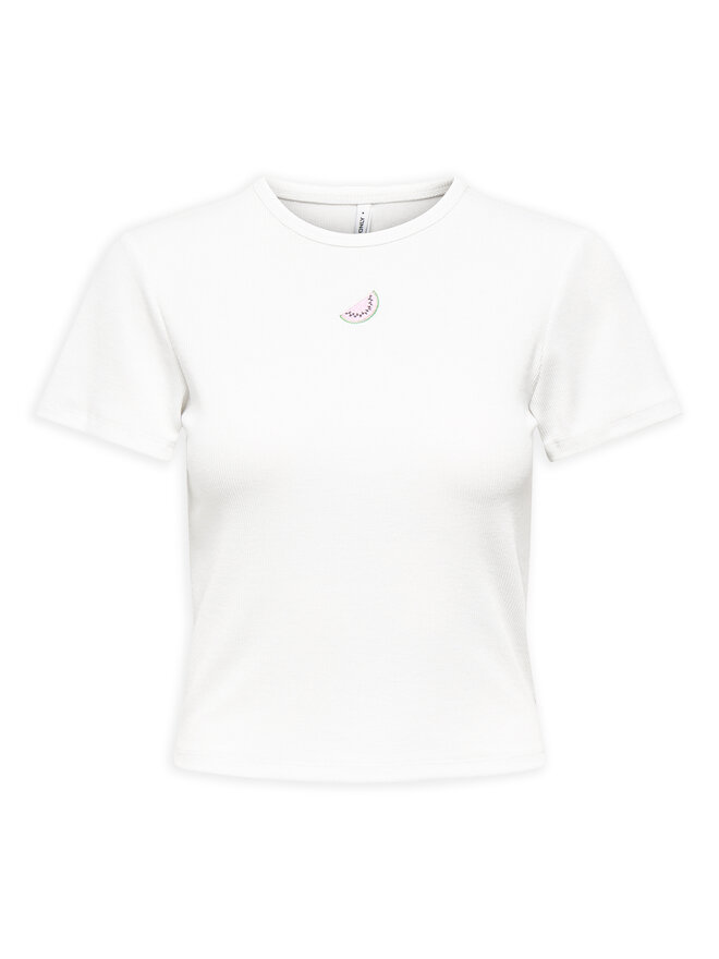 ONLY ONLY Marškinėliai Daniella 15350554 Balta Slim Fit