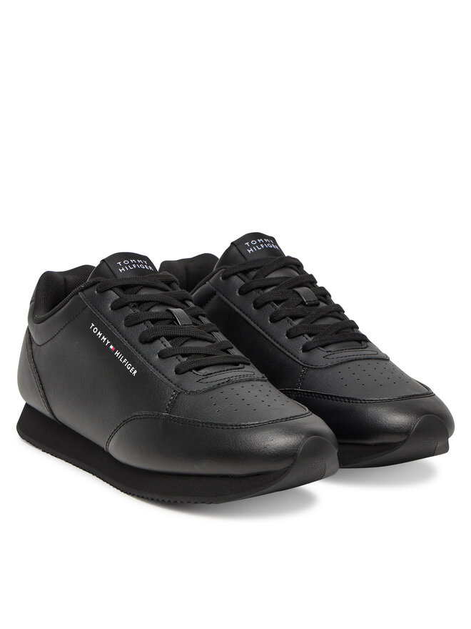 Tommy Hilfiger Tenisice Tommy Hilfiger Lo Runner Pu Mix FM0FM05419 Crna