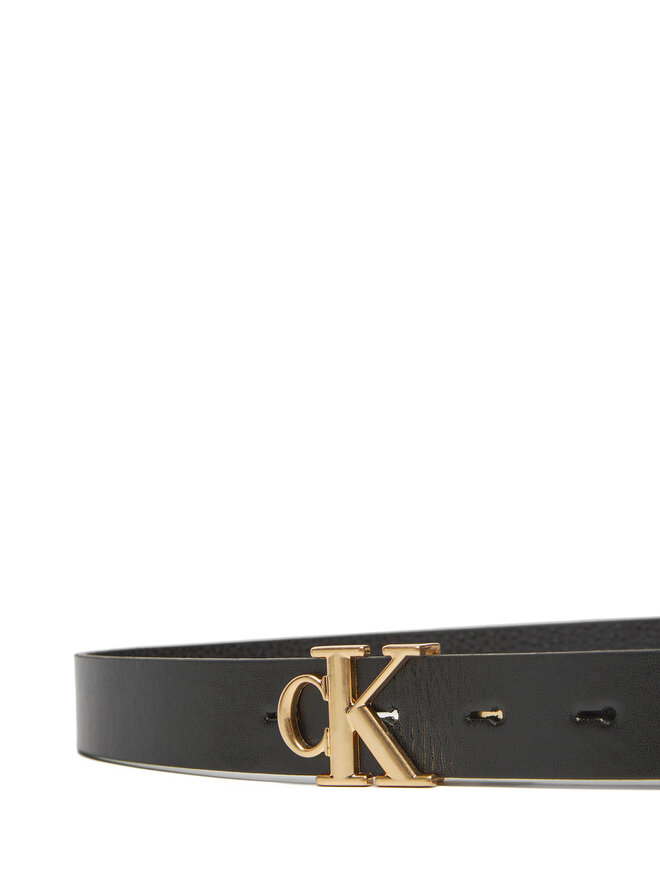 Calvin Klein Damengürtel Calvin Klein Monogram Plaque Buckle 25Mm Rev LV04K7005G Schwarz