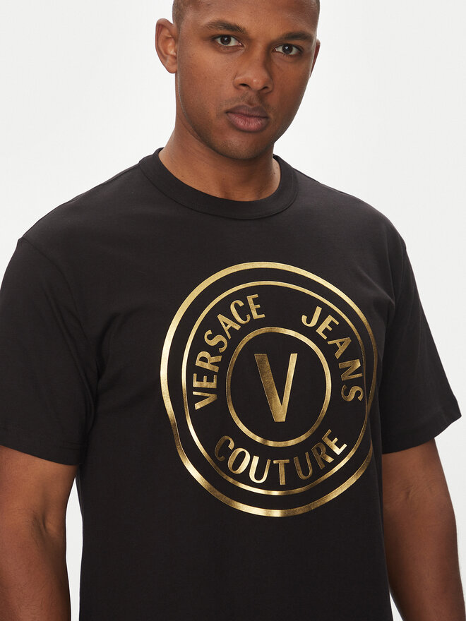 Versace Jeans Couture Versace Jeans Couture Camiseta 78GAHT01 Negro Regular Fit