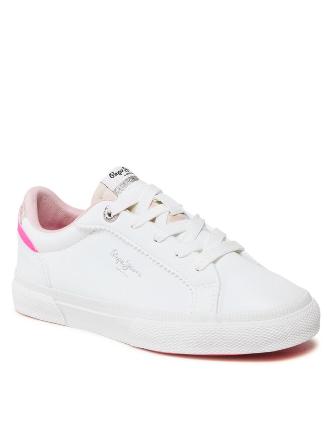 Pepe Jeans Πάνινα παπούτσια Pepe Jeans Kenton Basic Girl PGS30549 Λευκό
