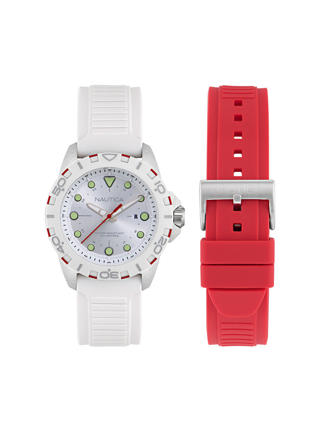 Orologio Nautica Nsr NAPNRS406 Bianco escarpe