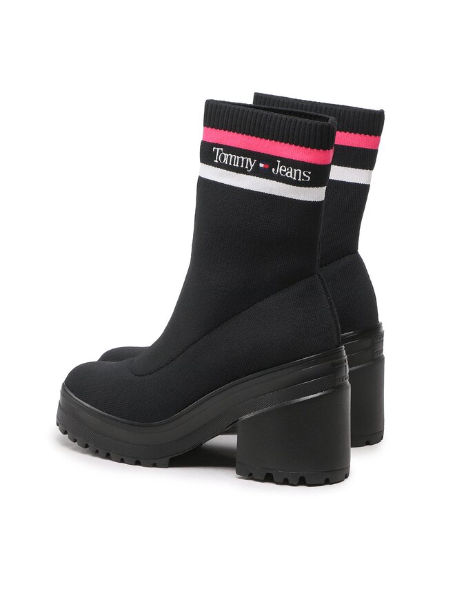 Tommy Jeans Aulinukai Tommy Jeans Knitted Boot EN0EN02061 Juoda