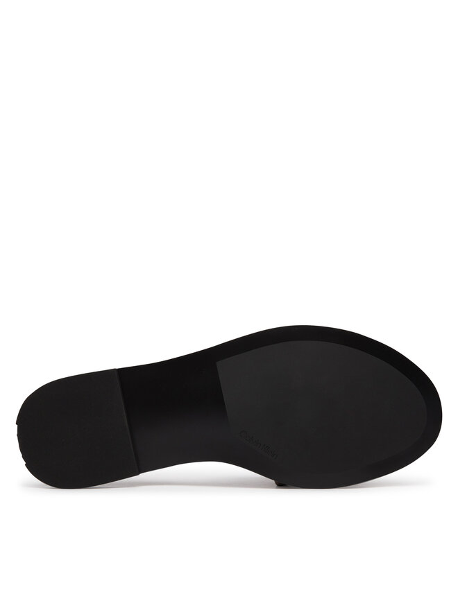 Calvin Klein Pantoletten Calvin Klein Round Flat Sndl Lth Bar Hw 2 HW0HW02925 Beige