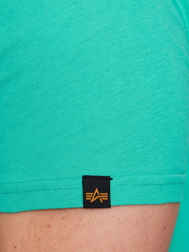 Alpha Industries Alpha Industries Póló Basic T Small Logo 188505 Zöld Regular Fit