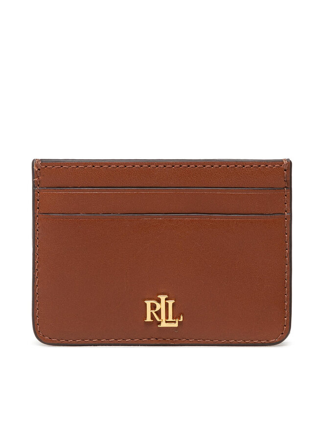 LAUREN RALPH LAUREN Puzdro na kreditné karty Lauren Ralph Lauren Slim Card 432876732002 Hnedá