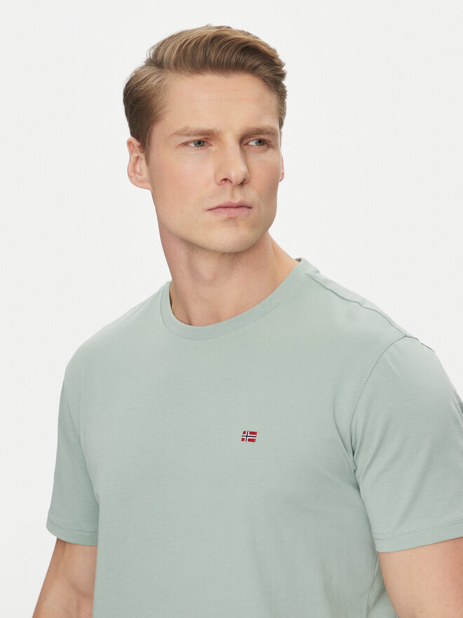 Napapijri Napapijri Marškinėliai Salis NP0A4H8D Chaki Regular Fit