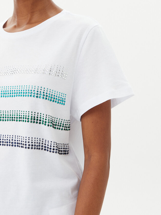 Marella Marella Póló Foglia 2515971042 Fehér Regular Fit