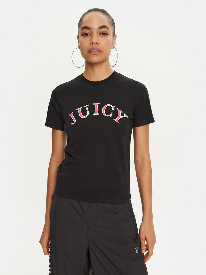Juicy Couture Juicy Couture Camiseta College Gf JCSCT224414 Negro Regular Fit