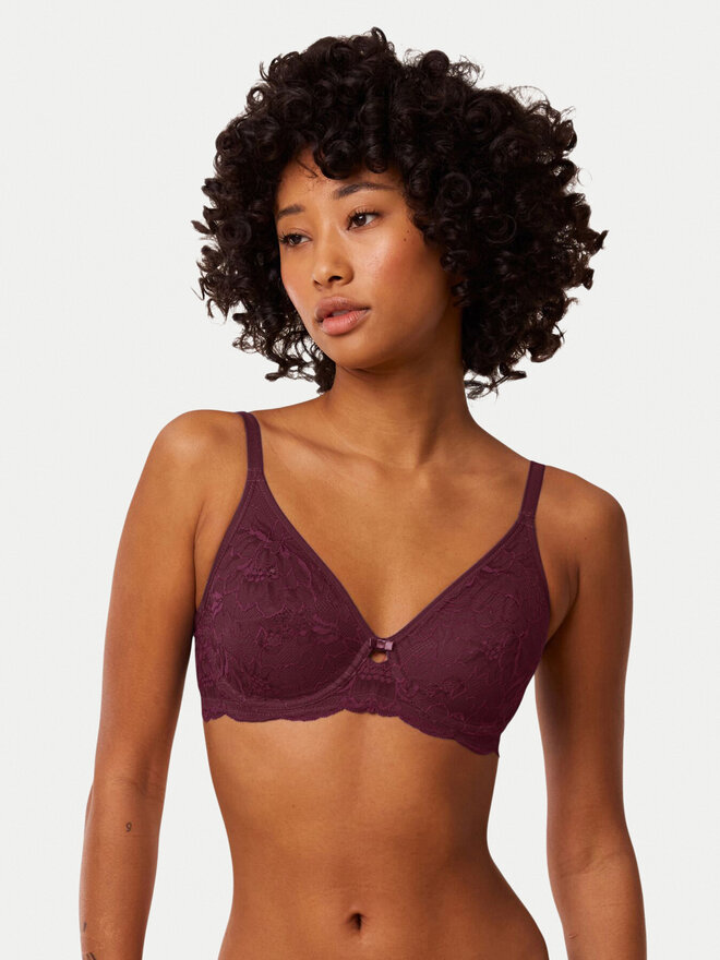 Triumph Triumph Grudnjak sa žicom Amourette Charm 10214458 Tamnocrvena