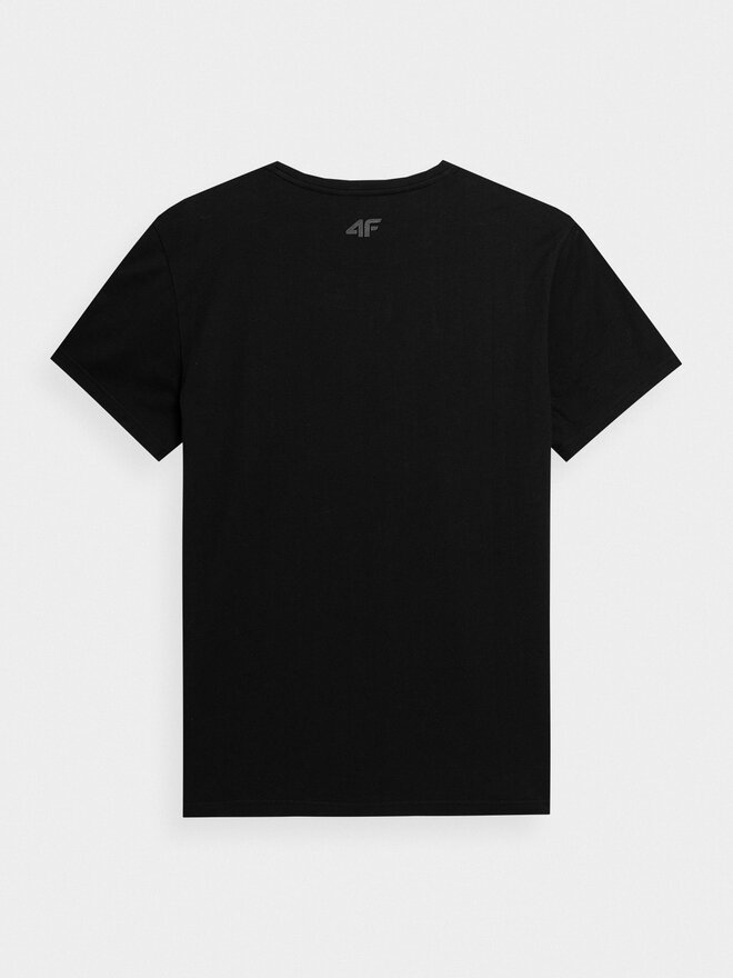 4F 4F T-Shirt 4FSS23TTSHM487 Μαύρο Regular Fit