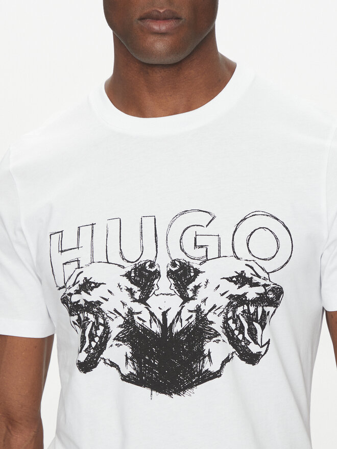 HUGO HUGO Camiseta Durro 50538257 Blanco Regular Fit