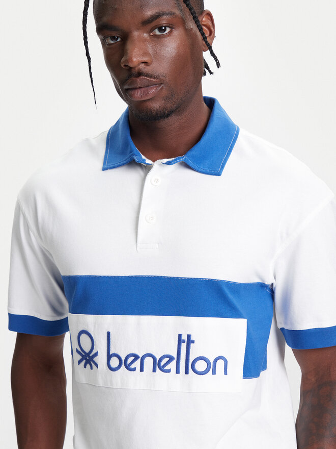 United Colors Of Benetton United Colors Of Benetton Poloshirt 3MCYU301U Weiß Regular Fit