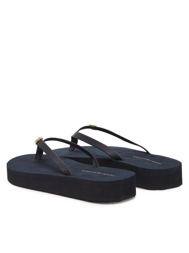 Tommy Hilfiger Flip flop Tommy Hilfiger Elevated Chic Beach Sandal FW0FW08523 Bleumarin