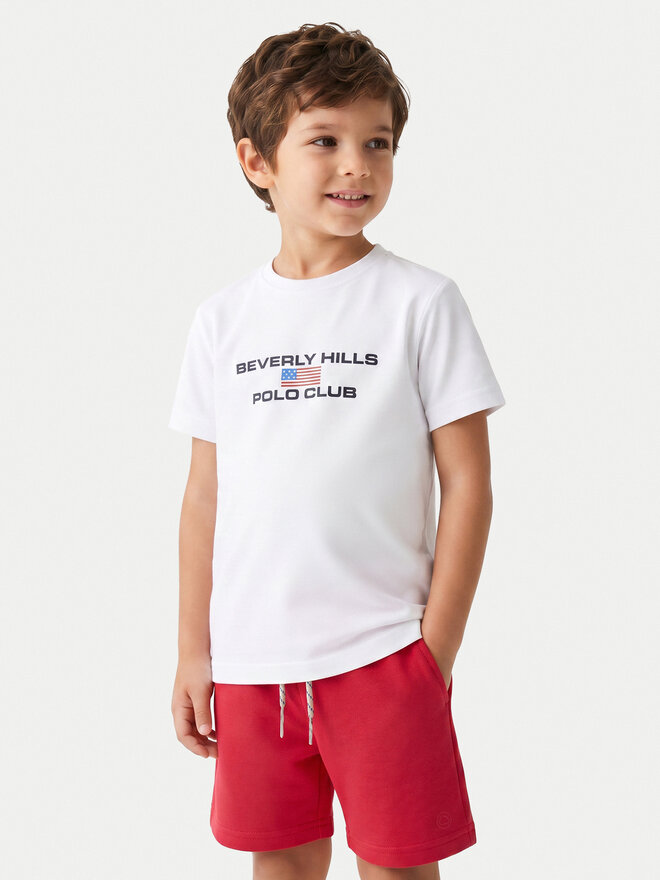 Beverly Hills Polo Club Beverly Hills Polo Club T-Shirt P-SS26B-TS0132 Weiß Regular Fit