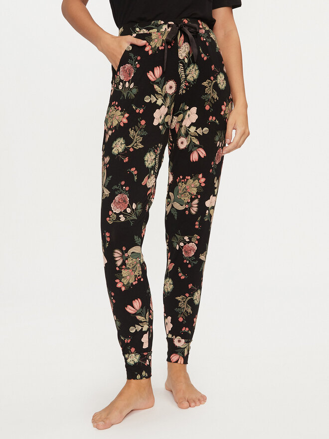 Hunkemöller Hunkemöller Παντελόνι πιτζάμας 206549 Μαύρο Regular Fit